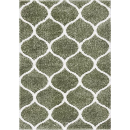Safavieh 9 x 12 ft. Tahoe Shag Contemporary Rectangle Area Rug; Sage & White THO677W-9